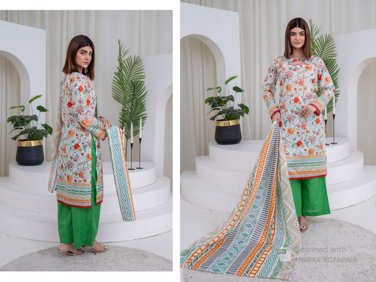 Floral Printed Lawn Unstitched 3-Piece Suit