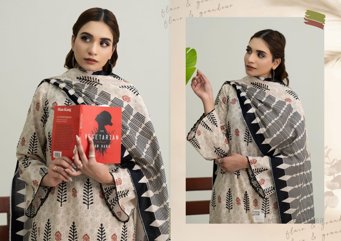 Digatial Printed Lawn Print Fabric Unstitched 3-Piece Suit